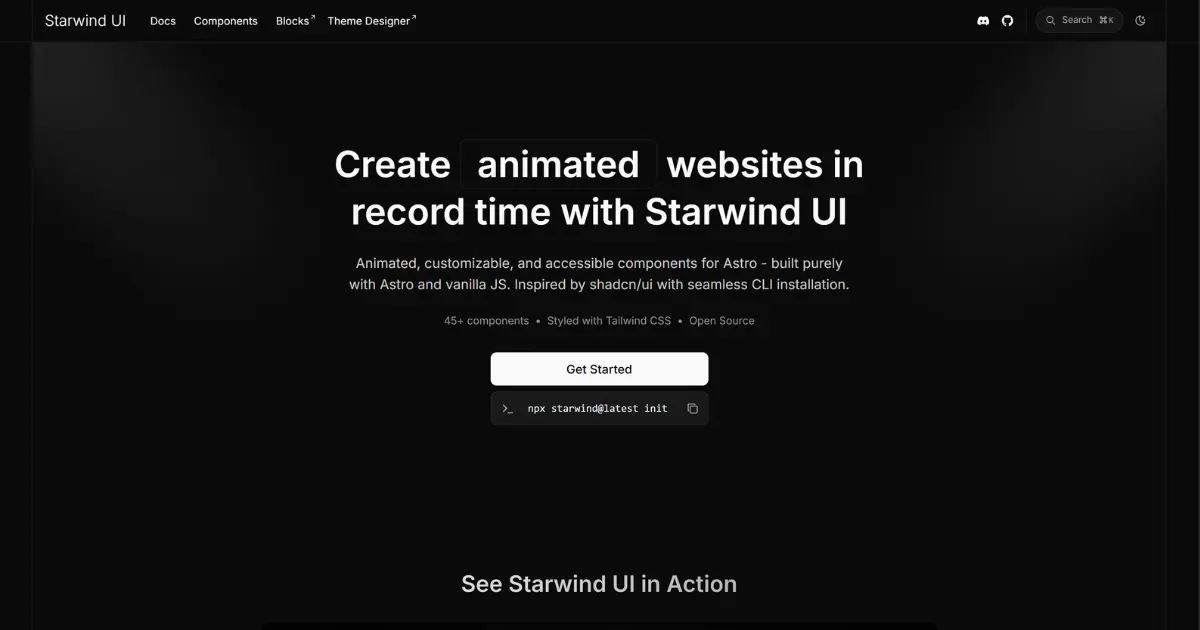 Astroネイティブなshadcn/ui、「Starwind UI」を使ってみた